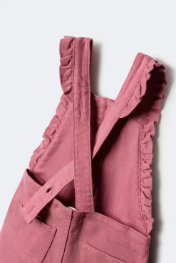 Springfield Kids Vestidos-Macacão longo com babados para meninas rosa