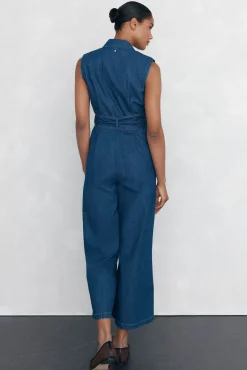 Pedro del Hierro Macacões-Macacão reto com detalhe de bolso Azul