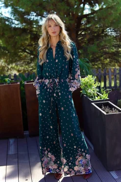 Jaase Vestidos-Macacão Rita com estampado Estella Azul