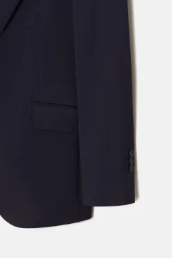 Silbon Blazers|Blazers-Macacão stretch natural Azul