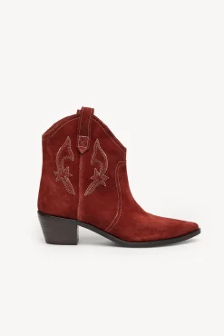 Hoss Intropia Botas|Botas Cowboy-Macarena. Botim baixo croute Castanho