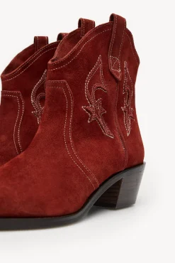 Hoss Intropia Botas|Botas Cowboy-Macarena. Botim baixo croute Castanho
