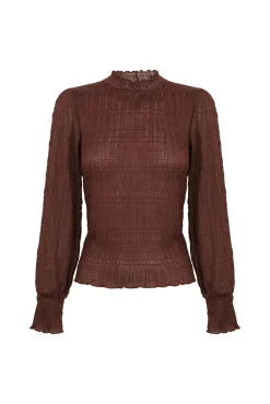 Hoss Intropia T-Shirts-Mafalda. Top franzido Castanho