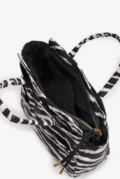 Vilanova Malas-Mala acolchoada com estampado de zebra cinzento