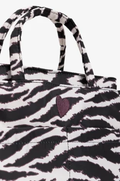Vilanova Malas-Mala acolchoada com estampado de zebra cinzento