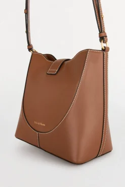 Pedro del Hierro Malas-mala de tiracolo de pele balde Marrom