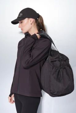 Dash and Stars Malas-Mala de viagem de nylon acetinado preto