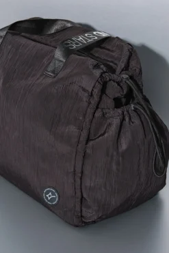 Dash and Stars Malas-Mala de viagem de nylon acetinado preto