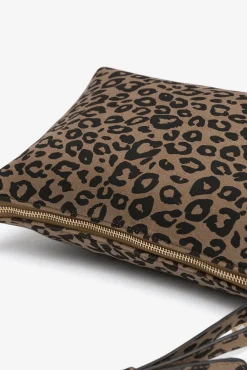 Vilanova Malas-Mala efeito camurça estampado Castanho