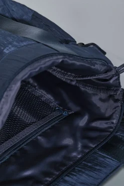 Dash and Stars Malas-Mala tote de nylon acetinado azul