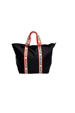 Hunter Malas-Mala tote Roberts com logo jacquard e tecido Preto