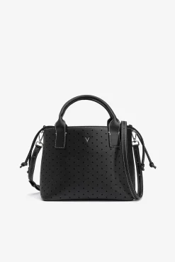Vilanova Malas-Mala urbana com efeito couro perfurado Preto