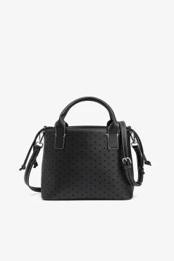 Vilanova Malas-Mala urbana com efeito couro perfurado Preto