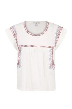 Hoss Intropia T-Shirts-Malena. T-shirt bordada Beige