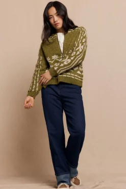 Slowlove Camisolas-malha bomber de jacquard Verde