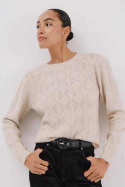 Cortefiel Camisolas-Malha com lantejoulas Tostado