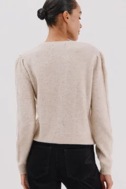 Cortefiel Camisolas-Malha com lantejoulas Tostado