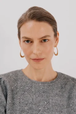 Cortefiel Camisolas-Malha com lantejoulas Cinzento