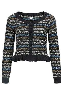 Object Camisolas-Malha de folho com casaco de malha Preto