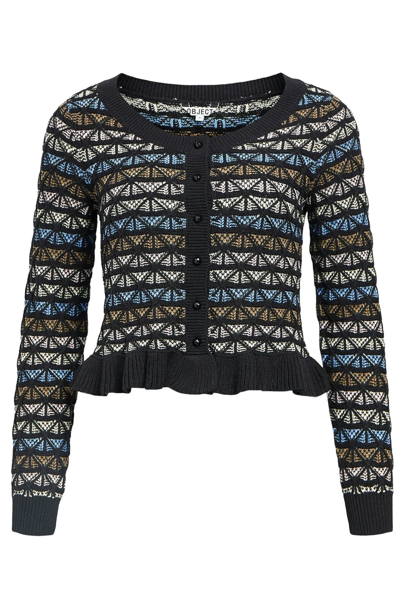 Object Camisolas-Malha de folho com casaco de malha Preto