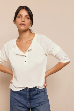 Slowlove T-Shirts-malha de malha de padeiro Ecru