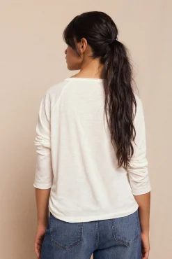 Slowlove T-Shirts-malha de malha de padeiro Ecru