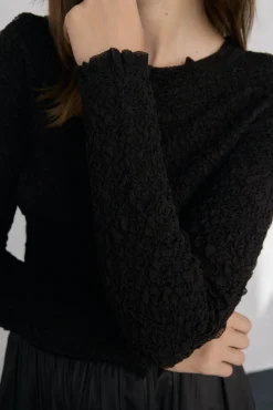 Pedro del Hierro Camisolas-malha de malha estruturada amassada Marrom