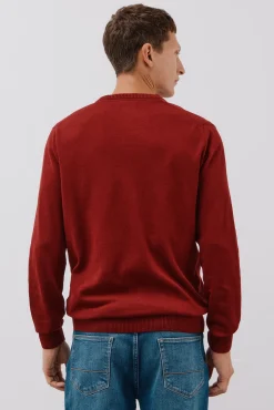 Cortefiel Camisolas-Malha de malha fina de algodão com gola em bico Granada