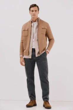 Cortefiel Camisolas-Malha de natal em malha de algodão Castanho