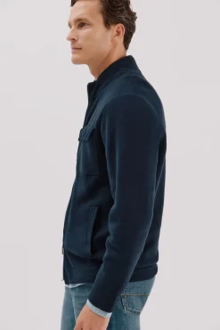 Cortefiel Camisolas-Malha de natal em malha de algodão Azul