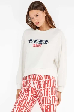 Gisela Pijamas-Malha de pijama de malha entrelaçada dos Beatles bege