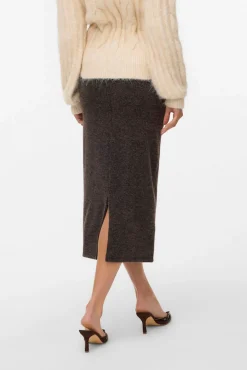 Vero Moda Saias-Malha midi de saia Castanho