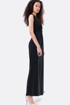 Cuplé Macacões-Malha tricotado com nó Preto