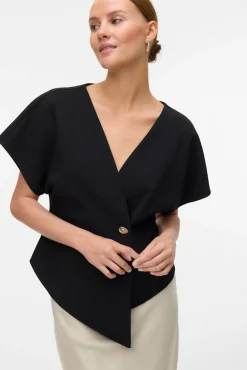 Vero Moda T-Shirts-manga curta tipo morcego Preto