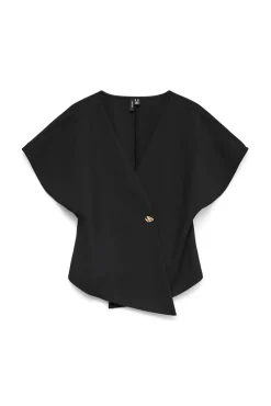 Vero Moda T-Shirts-manga curta tipo morcego Preto
