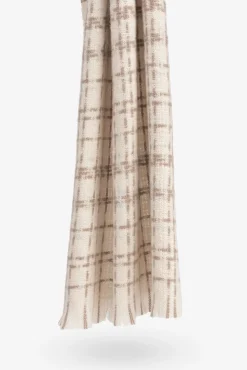 Vilanova Cachecol-Manta Cachecol Xadrez bege