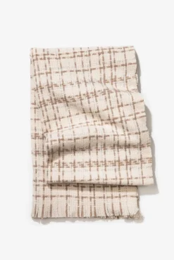 Vilanova Cachecol-Manta Cachecol Xadrez bege