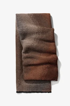 Vilanova Cachecol-Manta de cachecol plissado estampado Castanho