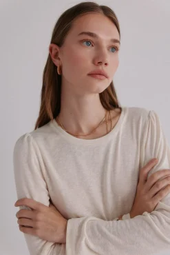 Hoss Intropia T-Shirts-Margot. Camiseta manga manga Beige