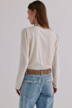 Hoss Intropia T-Shirts-Margot. Camiseta manga manga Beige