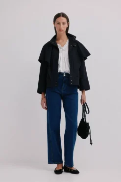 Hoss Intropia T-Shirts-Marina. T-shirt bordada Branco