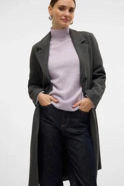 Vero Moda Sobretudos|Casacos-Medidas do sobretudo tecido Cinzento