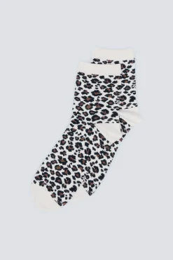 Springfield Meias-Meia curta com estampado animal cru