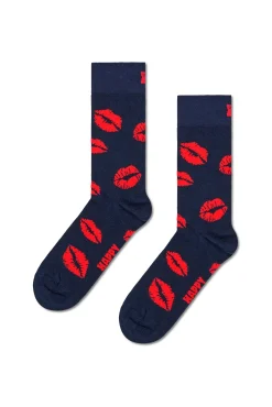 Happy Socks Meias-Meia de beijos azul