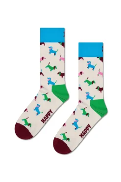 Happy Socks Meias-Meia de cachorrinho branco