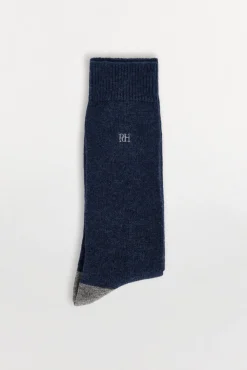 Pedro del Hierro Meias-Meia de lã liso Azul