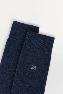 Pedro del Hierro Meias-Meia de lã liso Azul
