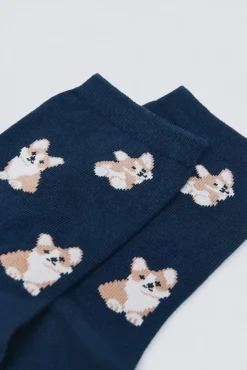 Springfield Meias-Meia de lebre longa azul