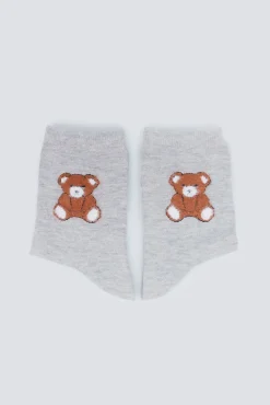 Springfield Meias-Meia de urso de tecido felpudo cinzento