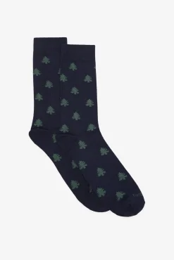 Cortefiel Meias-Meia desenho presente Azul